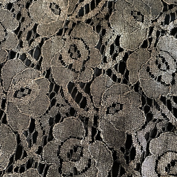 NWT White House Black Market gold/black lace dress - Picture 4 of 7